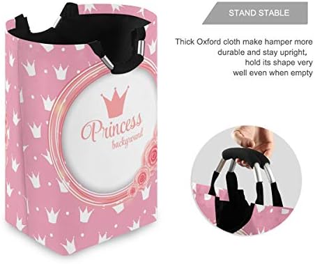 SUABO Princess Crown Laundry Basket Foldable