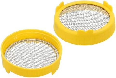 PATIKIL Sprouting Lids 2 Pcs 86mm Yellow