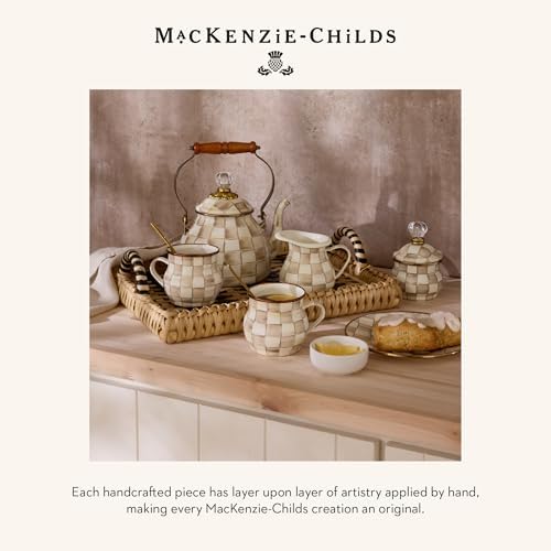 Stylish Mocha Check Tea Kettle for Coffee or Tea 2 Quarts