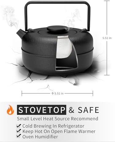 Topier Cast Iron Tea Kettle