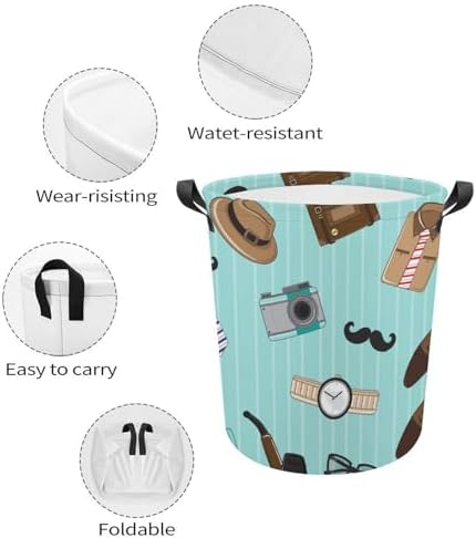 Mpq Mens Stripe Laundry Hamper