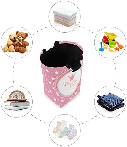 SUABO Princess Crown Laundry Basket Foldable