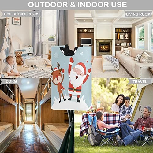 Visesunny Large Capacity Reindeer Laundry Hamper Basket