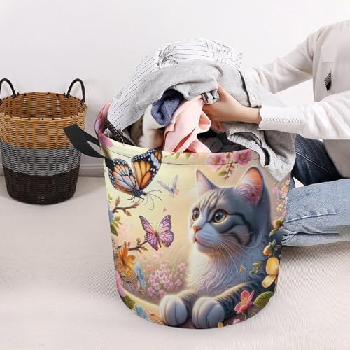 Meiko Butterfly Latern Foldable Laundry Hamper Durable Waterproof for All Uses