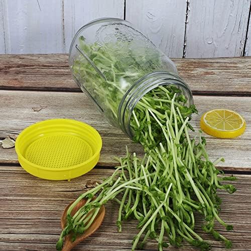 Picowe Plastic Sprouting Lids 16-Piece Set for Mason Jars