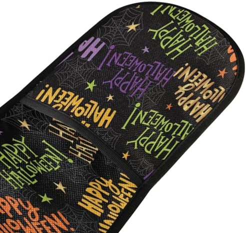 ZZXXB Happy Halloween Cobweb Double Oven Mitt Heat Resistant