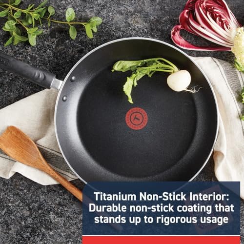 Secure Non-Stick Cooking Experience with 12-Piece titanium-coated Cookware Set
