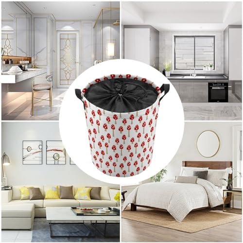 Durable Collapsible Mushroom Laundry Hamper for Home Bedroom Storage