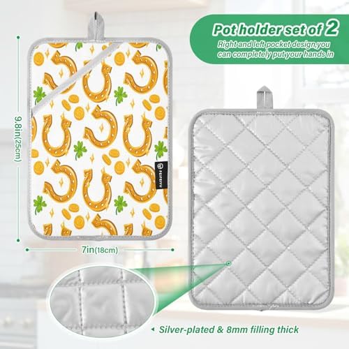 Safe Heat-Resistant Oven Mitt Potholders 18x25cm