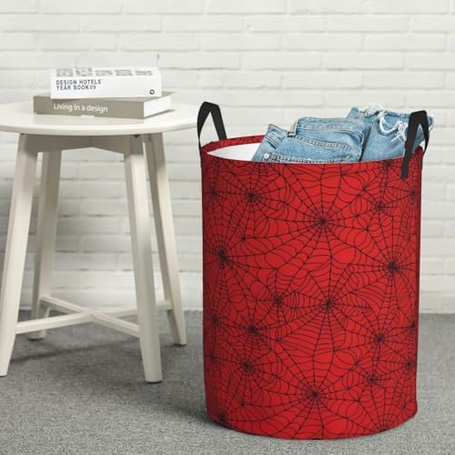 Red Spider Web Collapsible Laundry Hamper Red Spider Web Collapsible Laundry Basket