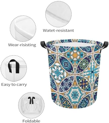 Moroccan Style Compact Laundry Basket