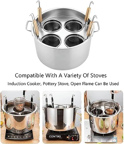 Sturdy Stainless Steel Pasta Cooker with Strainer Basket
