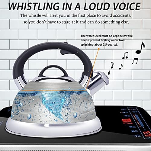 25 Quart Ergonomic Whistling Tea Kettle