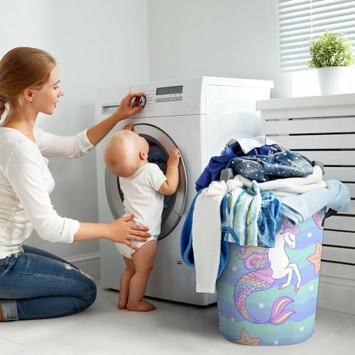 Stylish Portatile Waterproof Collapsible Laundry Hamper for Families College Students