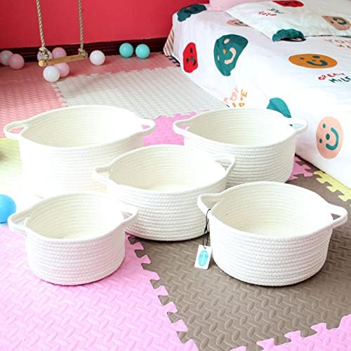 Casaphoria 5-Piece Cotton Rope Storage Baskets