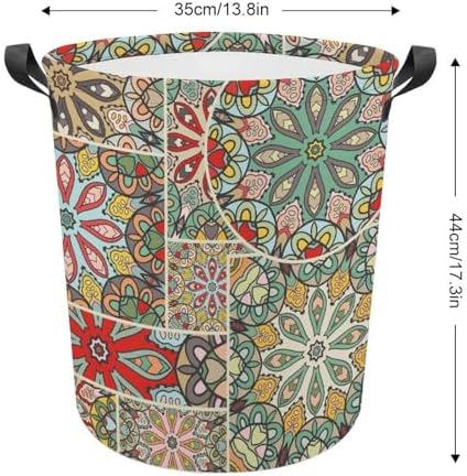 Ethnic Mosaic laundry hampers with Easy Carry Handles
