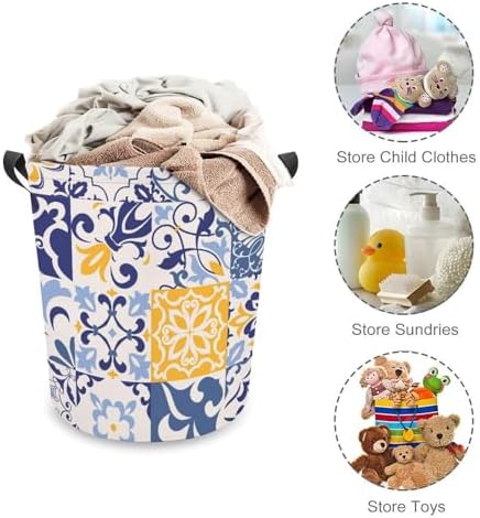MEIKKO Talavera Ethnic Folk Laundry Basket