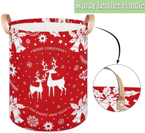 Christmas Deer Collapsible Laundry Basket Eco-Friendly Storage Hamper