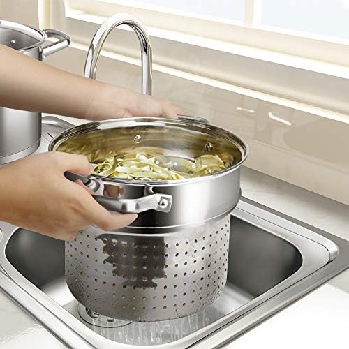 Duxtop Stainless Steel Pasta Pot Set Perfect for Cooking and Steaming