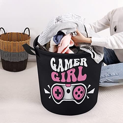 Gaming Pink Controller Large Laundry Hamper Basket