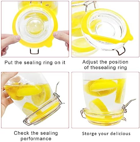 12-Piece Silicone Replacement Ggments for Mason Jars Airtight Canning Seals