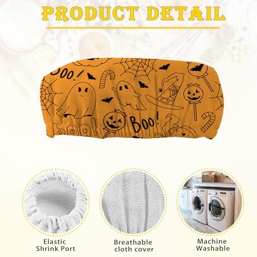 IGPPDO Halloween Pumpkin Cloth Lid Covers for Sourdough Starter Jar 5-Pack