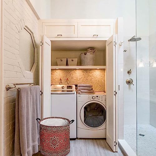Collapsible Red Laundry Basket