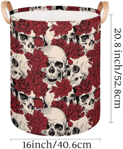 Gothic Skull Storage Jar with Leather Handle
