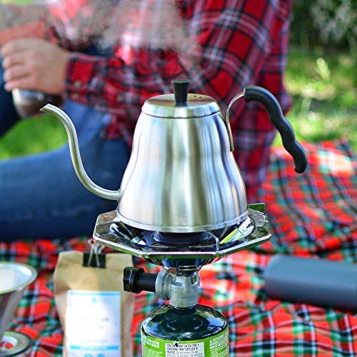 Premium Coffee Tea Kettle with thermometer and stovetop pour over