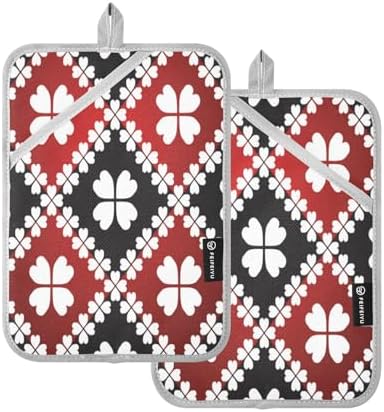 Hot Days in the Kitchen Shamrock Clover Potholders