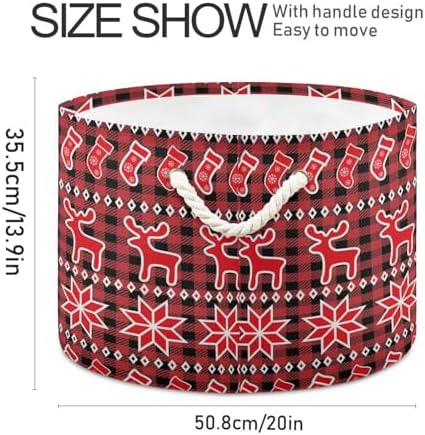 Large Red Storage Bin for Laundry