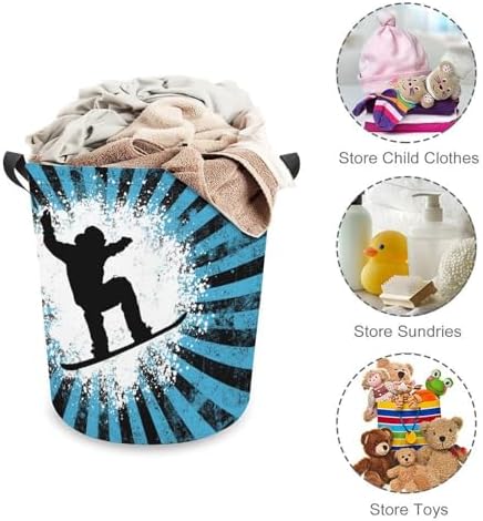 Meikko - Snowboarder Background Laundry Hamper