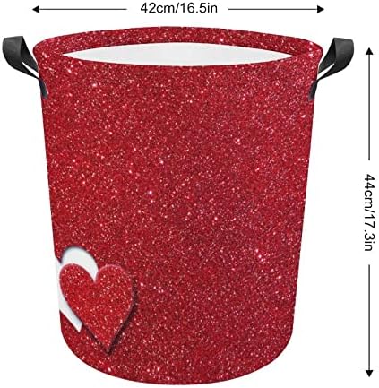 Collapsible Heart 3D Valentine Storage Hamper for Washroom