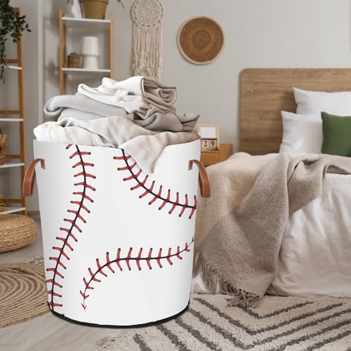 Mozaigos Baseball Texture Laundry Hamper