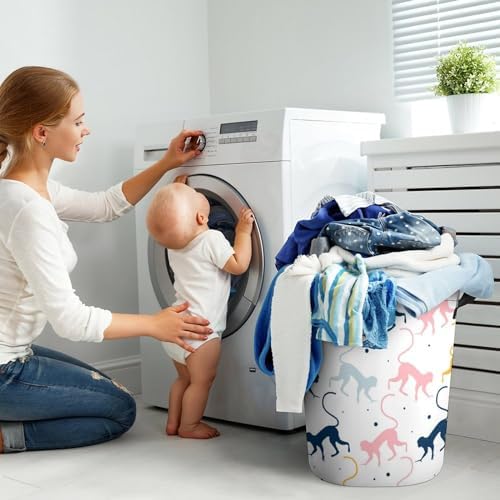 Meiko Abstract Monkey Pattern Storage Basket