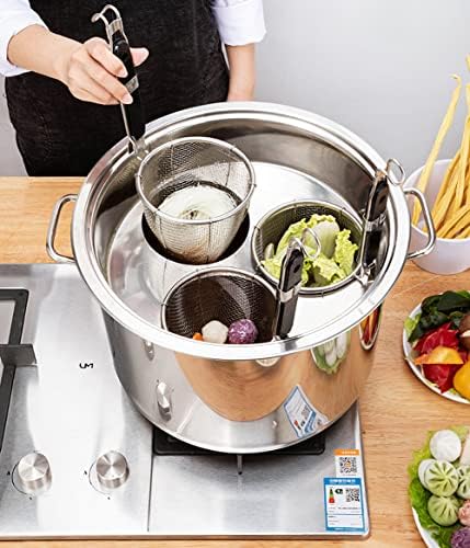 Stainless Steel Pasta Cooker Insert Set with 3 Holes for Home Kitchen