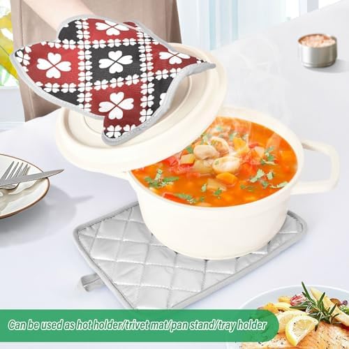 Hot Days in the Kitchen Shamrock Clover Potholders