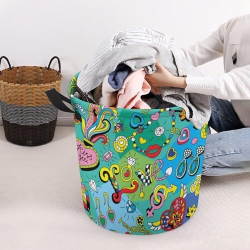 Join Our Retro Family Heart Laundry Hamper