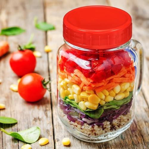 High-Quality Mason Jar Lids 10-Pack with Silicone Sealing Ring Yellow