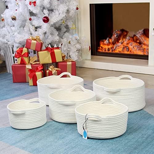 Casaphoria 5-Piece Cotton Rope Storage Baskets