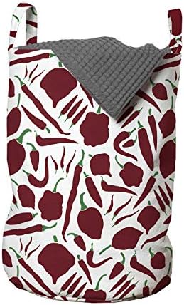 Ambesonne Kitchen Design Hamper Basket Non-Woven Laundry Organizer