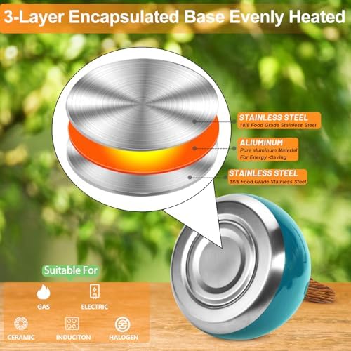 JEASOM Stainless Steel Tea Kettle Ergonomic Design Boiling Water