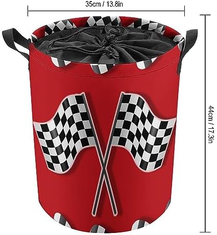 Fun Racecar Theme Laundry Hamper for Home or Travel Use