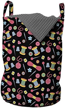 ambesonne laundry bag multi-functional 13x19 drawstring closure printed design machine washable