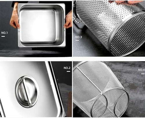 Stainless Steel Pasta Cooker Insert Set with 2 Holes