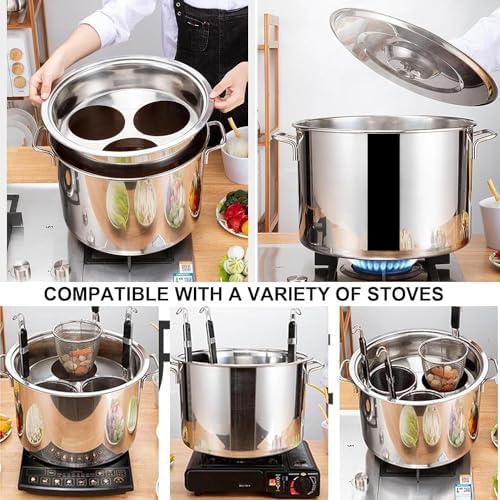 Stainless Steel Pasta Cooker Set with Insert Strainer Basket
