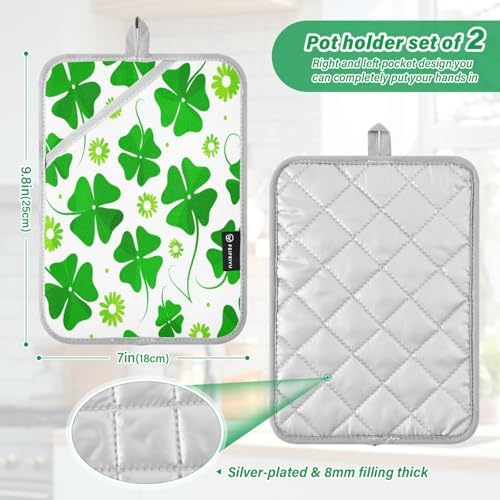 Kcldeci Spring Green 2-Pack Pot Holder Set
