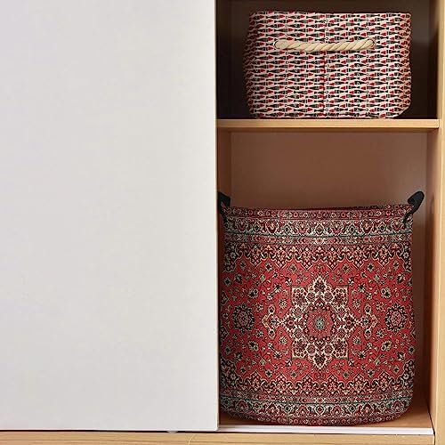 Collapsible Red Laundry Basket