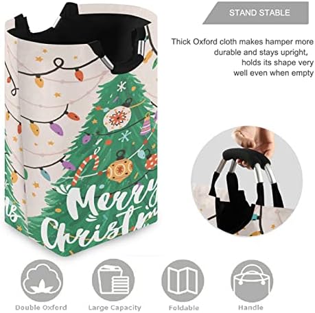 Merry Christmas Water-Resistant Oxford Cloth Storage Baskets