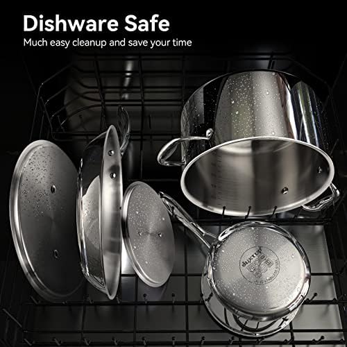 Duxtop 10 Piece Tri-Ply Stainless Steel Cookware Set